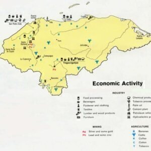 Mapa de regiones productivas de Honduras