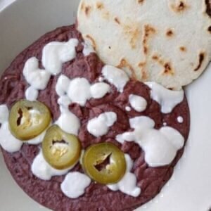 Receta de Sopa de Frijoles Licuados